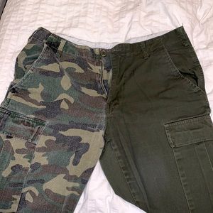 Camo/Green Cargo Pants